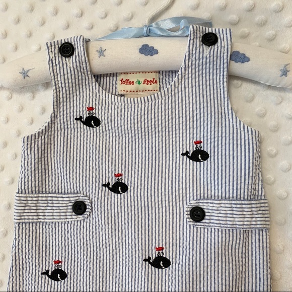 🐳⚓️🦀2pack Rompers, Navy Ocean theme, 3-6M - Picture 3 of 16